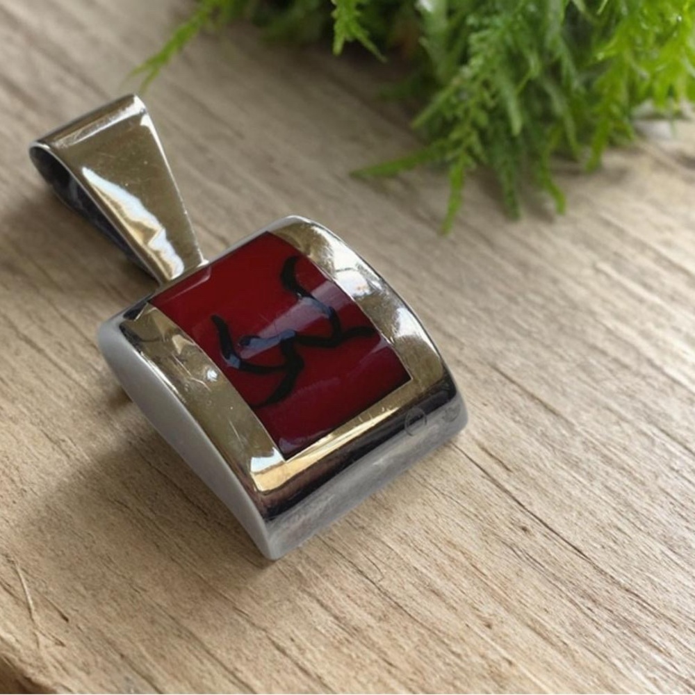 Silpada Sterling Silver and Red Pendant